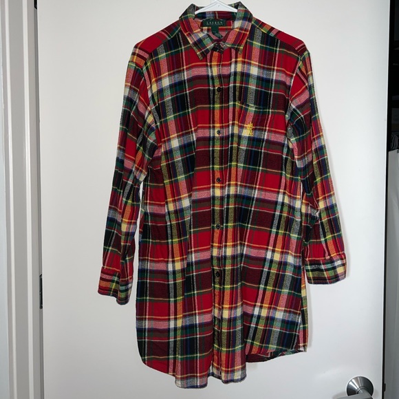 Lauren Ralph Lauren Tops - Lauren Ralph Lauren Multicolor Plaid Flannel Shirt Size Medium